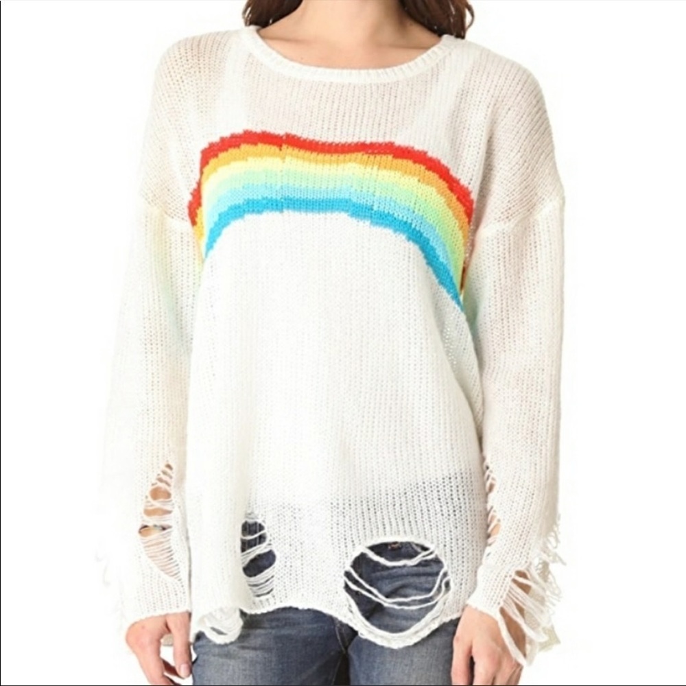 Wildfox Rainbow Dreamer Lenon Sweater